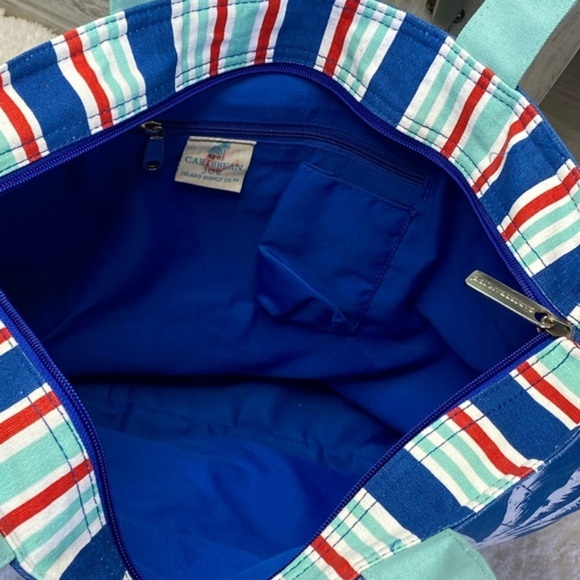 NWT Caribbean Joe Large Tropical Beach bag Tote Shopper Shoulder Bag - Picture 10 of 12